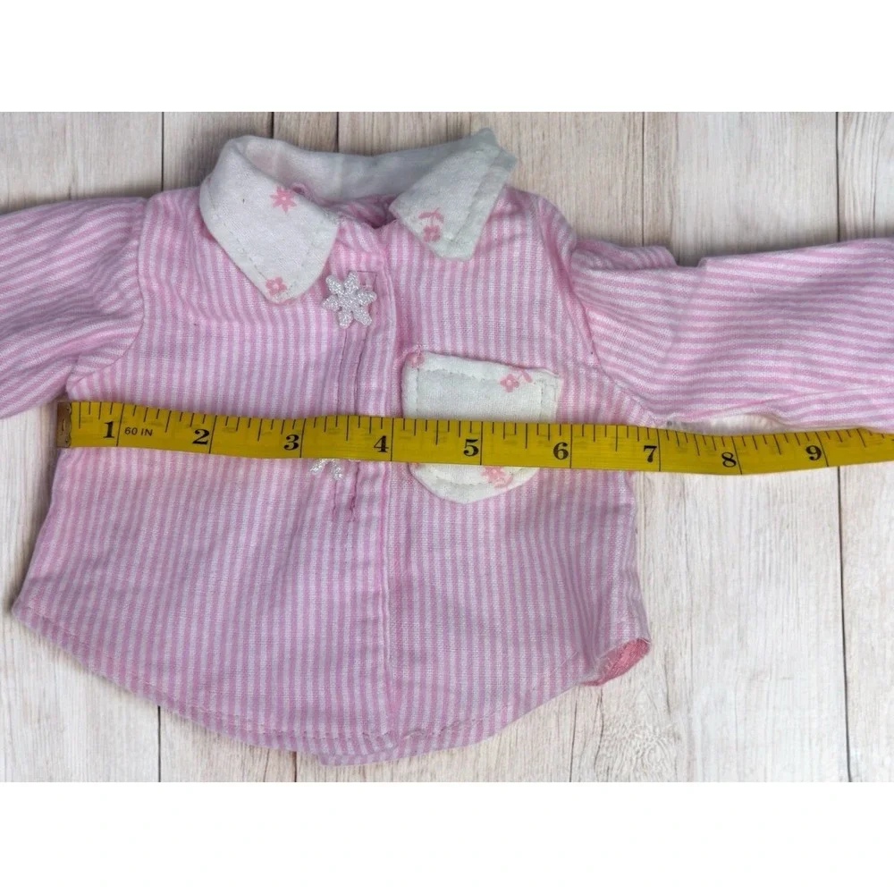 Pink Pajama Set With Snow Flake Buttons And Pink Slippers‎ For 18